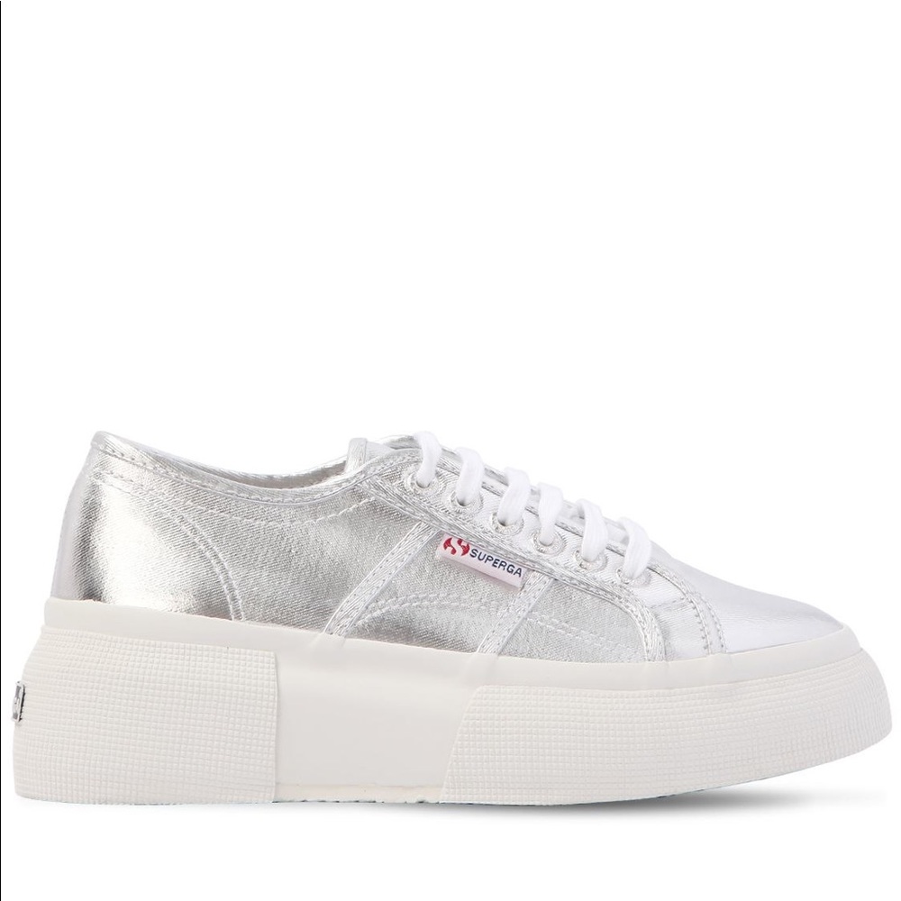 Metallic Silver Platform Supergas